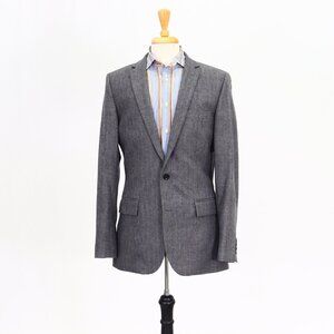 J. Crew 40L Gray HB 2-Button Sport Coat Blazer Jacket T010